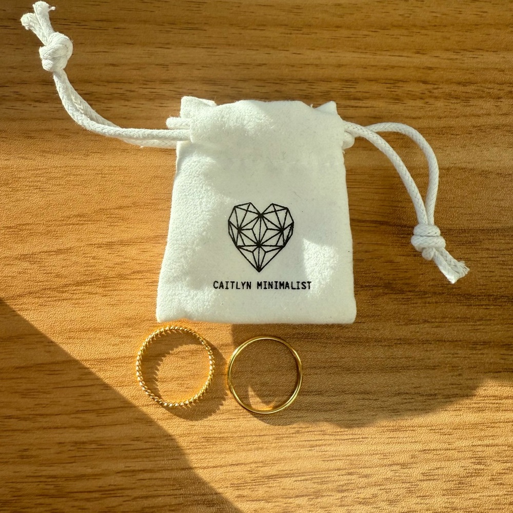 Minimalist Stacking Ring Set (Size 7, Ring Box No… - image 3